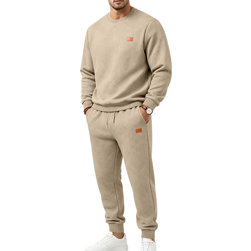 📢💖 Zeitlich begrenztes Angebot – solange der Vorrat reicht✨Freizeit Sportset für Herren mit strukturiertem Jacquard
