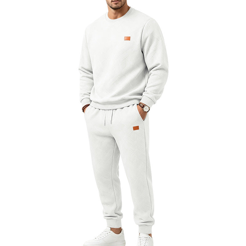 📢💖 Zeitlich begrenztes Angebot – solange der Vorrat reicht✨Freizeit Sportset für Herren mit strukturiertem Jacquard