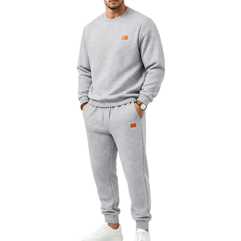 📢💖 Zeitlich begrenztes Angebot – solange der Vorrat reicht✨Freizeit Sportset für Herren mit strukturiertem Jacquard