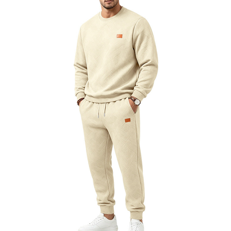 📢💖 Zeitlich begrenztes Angebot – solange der Vorrat reicht✨Freizeit Sportset für Herren mit strukturiertem Jacquard