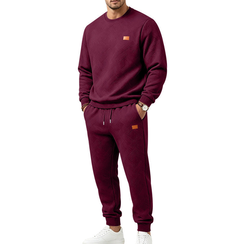 📢💖 Zeitlich begrenztes Angebot – solange der Vorrat reicht✨Freizeit Sportset für Herren mit strukturiertem Jacquard