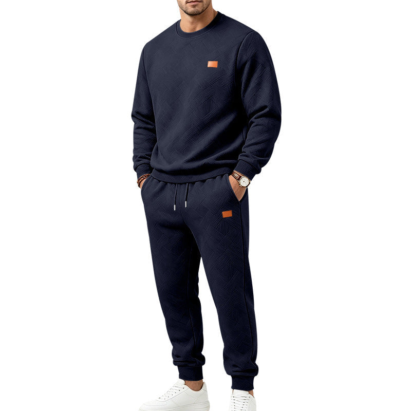📢💖 Zeitlich begrenztes Angebot – solange der Vorrat reicht✨Freizeit Sportset für Herren mit strukturiertem Jacquard