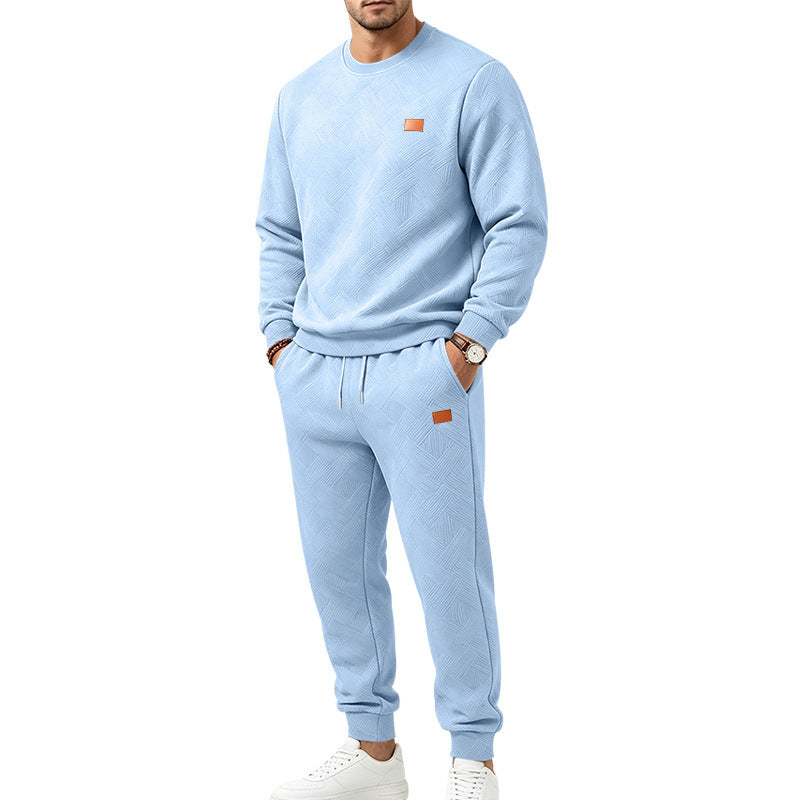 📢💖 Zeitlich begrenztes Angebot – solange der Vorrat reicht✨Freizeit Sportset für Herren mit strukturiertem Jacquard