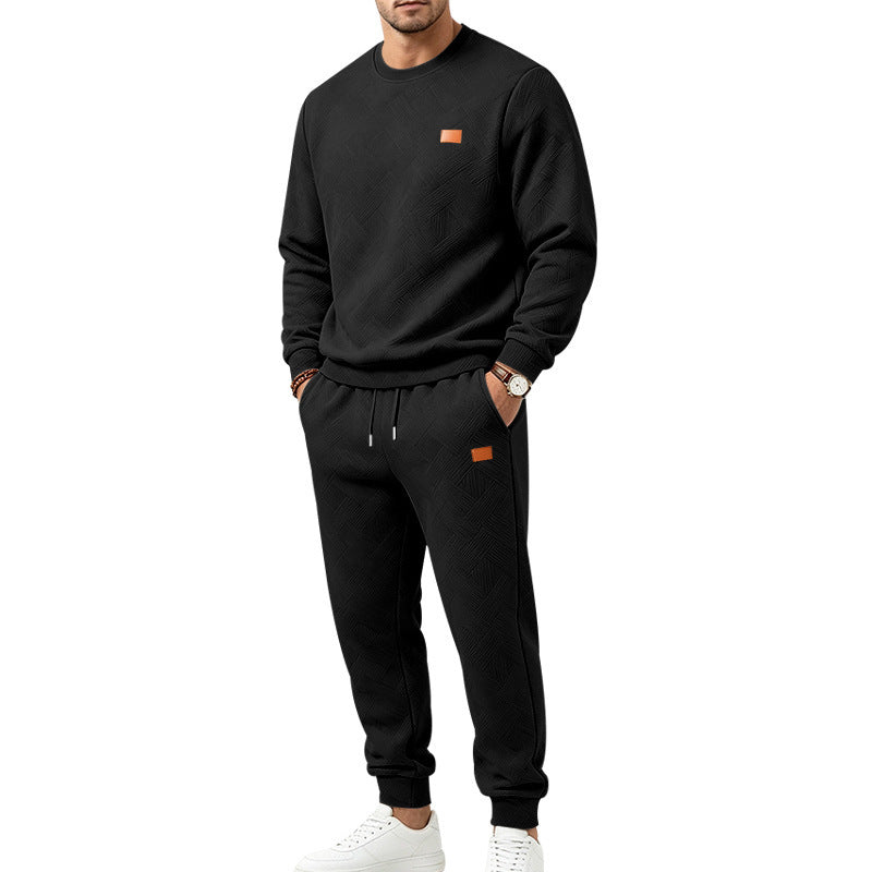 📢💖 Zeitlich begrenztes Angebot – solange der Vorrat reicht✨Freizeit Sportset für Herren mit strukturiertem Jacquard