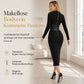 🥳Über 5.000 Mal im Warenkorb!🥳 Damen Rundhals Langarm Patchwork Figurbetontes Bodycon Strickkleid