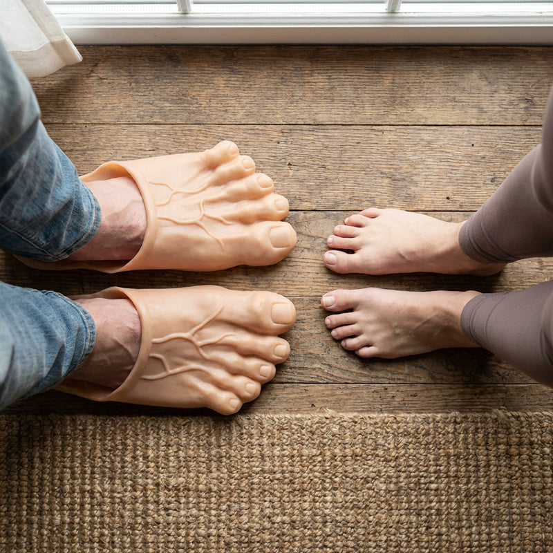 🎁🎁Genießen Sie eine 30-tägige problemlose Rückgaberichtlinie!✅️Jumbo Funny Feet Slippers