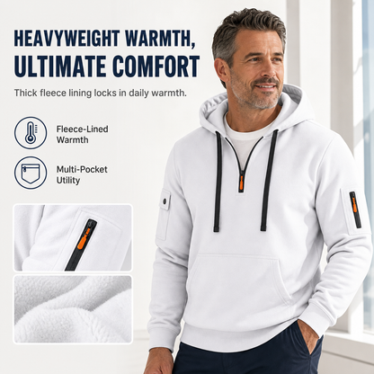 🙌 70% Wiederkaufquote – 🔥 Beliebtes Produkt! ✨ 🍂 Herren schweres, mit Fleece gefüttertes Kapuzen-Sweatshirt, locker sitzend, lässige Arbeitskleidung