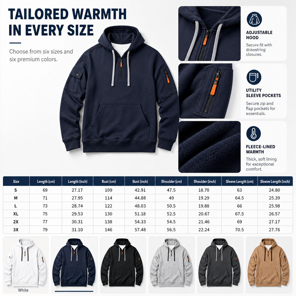 🙌 70% Wiederkaufquote – 🔥 Beliebtes Produkt! ✨ 🍂 Herren schweres, mit Fleece gefüttertes Kapuzen-Sweatshirt, locker sitzend, lässige Arbeitskleidung