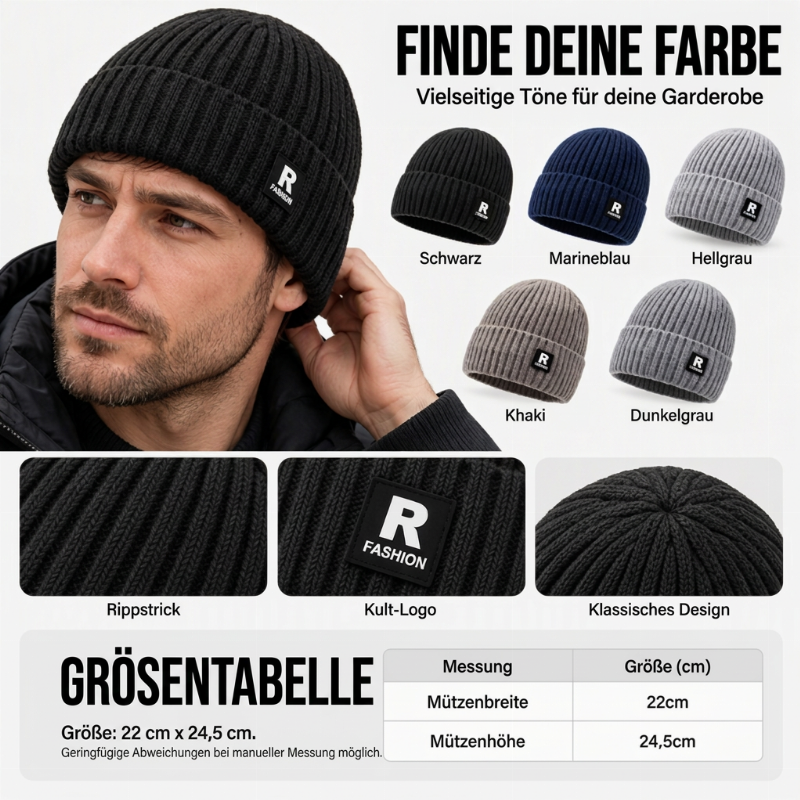 🔥🔥🔥Kauf 1, erhalte 1 gratis! ✨✨Begrenzter Vorrat verfügbar, nicht verpassen!🎁👍Lässige warme Strick-Mütze für Herren