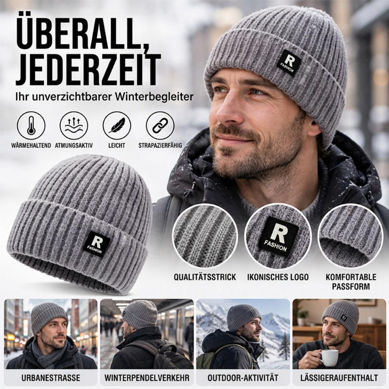 🔥🔥🔥Kauf 1, erhalte 1 gratis! ✨✨Begrenzter Vorrat verfügbar, nicht verpassen!🎁👍Lässige warme Strick-Mütze für Herren