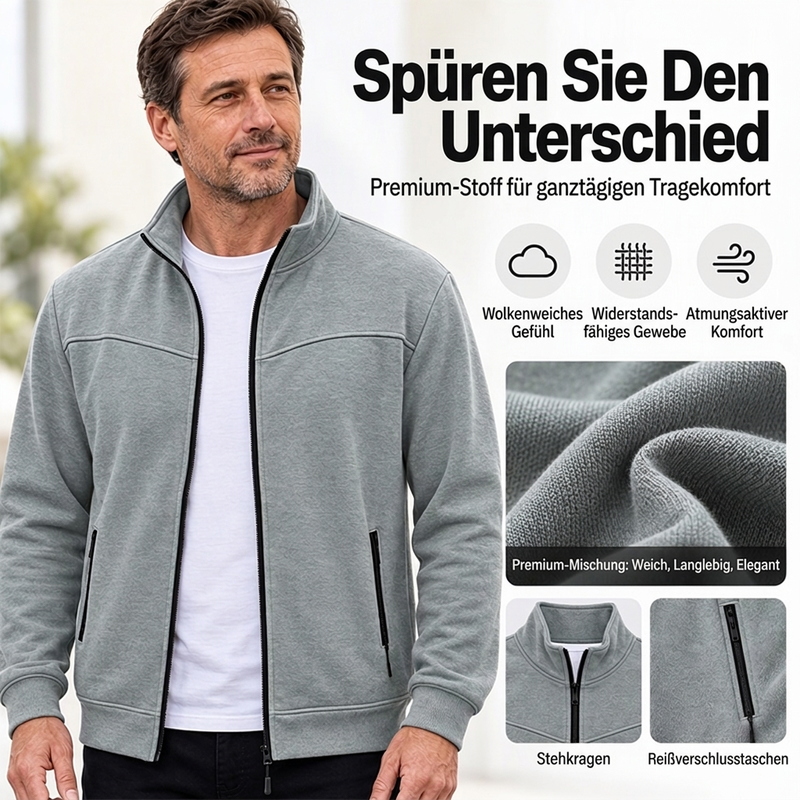 🚀 Sparen Sie jetzt Zeit & Geld! 😍Freizeitjacke für Herren mit Stehkragen