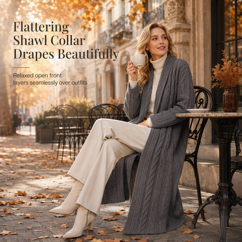 ✈Neu eingetroffen – jetzt versandkostenfrei!✈Freizeit Strickjacke Lang