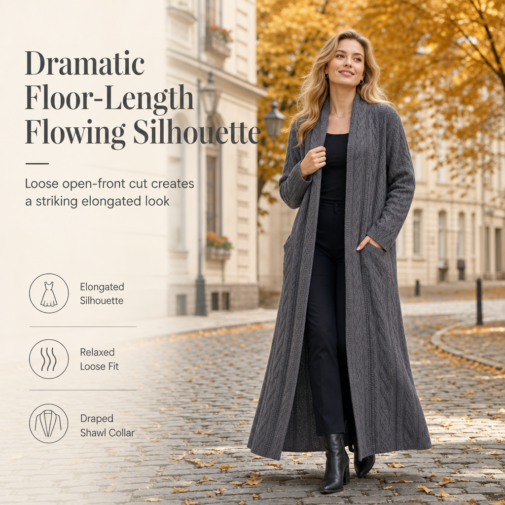 ✈Neu eingetroffen – jetzt versandkostenfrei!✈Freizeit Strickjacke Lang