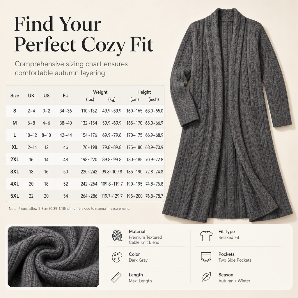 ✈Neu eingetroffen – jetzt versandkostenfrei!✈Freizeit Strickjacke Lang