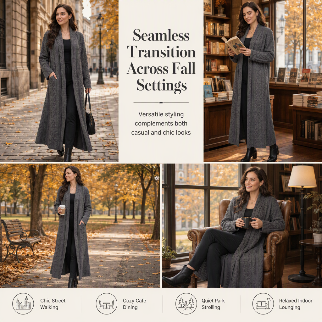 ✈Neu eingetroffen – jetzt versandkostenfrei!✈Freizeit Strickjacke Lang