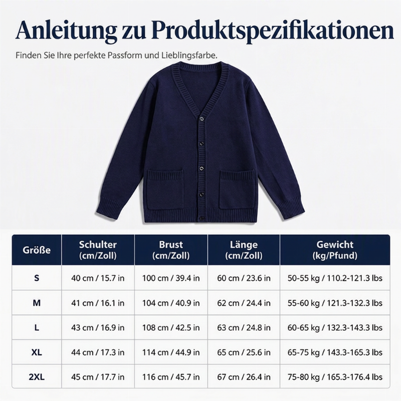📦 Täglich 500+ Pakete versendet! Warme pflegeleichte Strickjacke