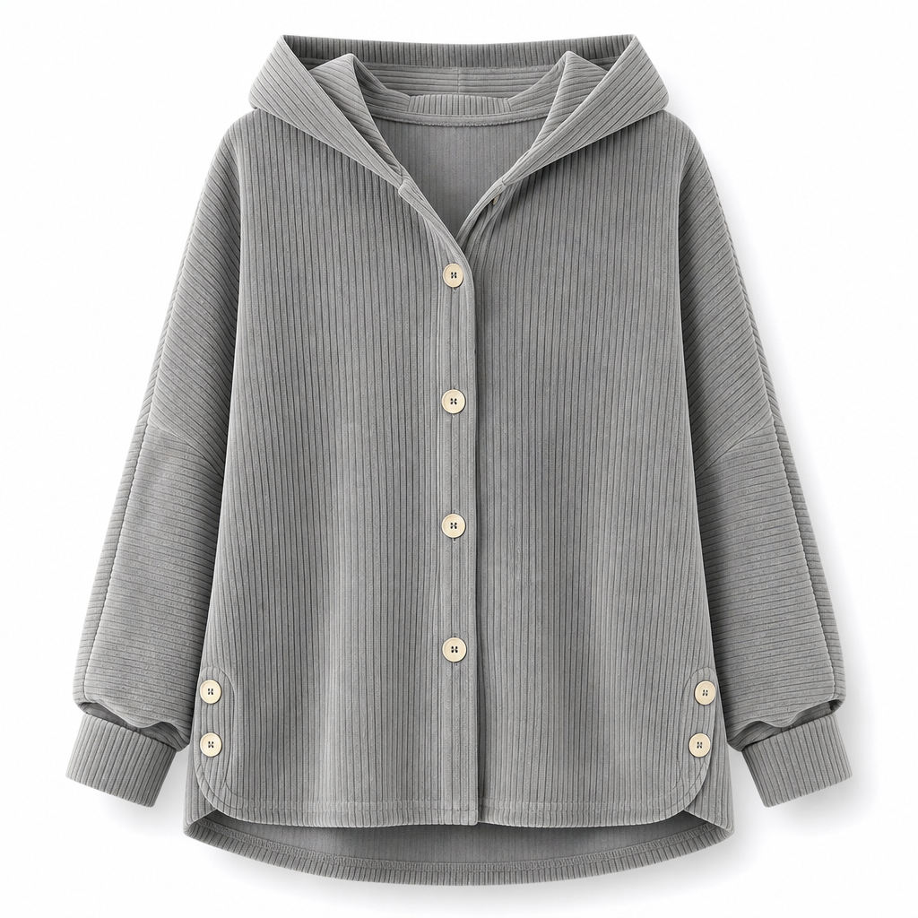 📢✨ Deine neue Lieblingsjacke ✨Lässige, weite Kapuzenjacke aus Cord für Damen