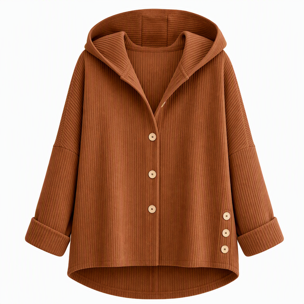 📢✨ Deine neue Lieblingsjacke ✨Lässige, weite Kapuzenjacke aus Cord für Damen
