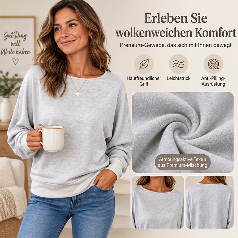 ✨Begrenzter Vorrat verfügbar, nicht verpassen!!!🛍️✨Damen Freizeit Pullover mit Fledermausärmeln
