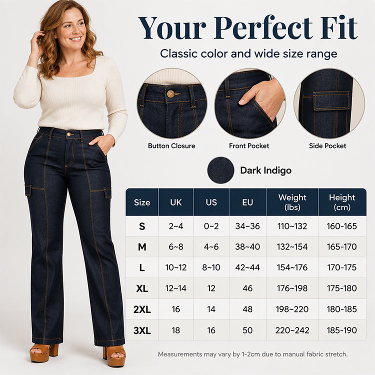 🚀 Sparen Sie jetzt Zeit & Geld! 😍✨Damen Jeans mit hohem Bund, kontrastfarbiger Ziernaht und weitem Bein
