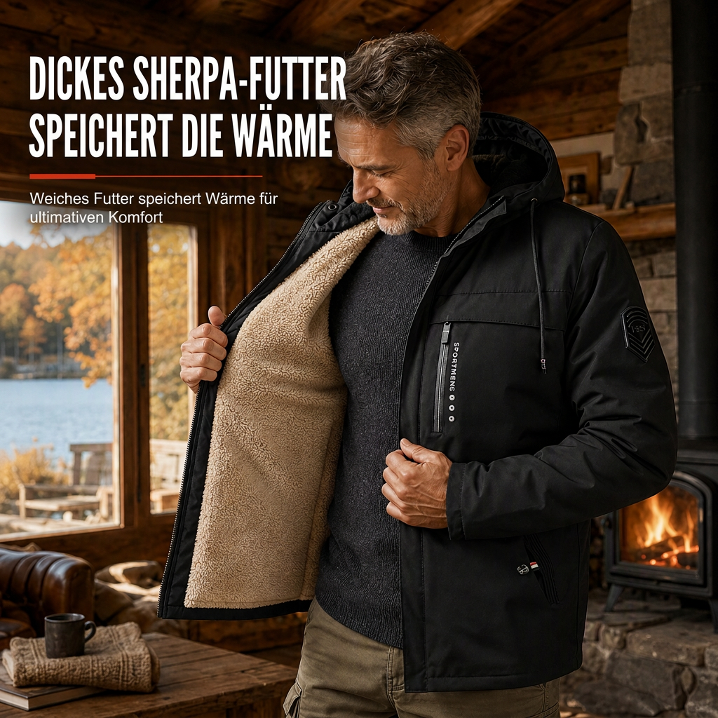 🥳 Über 90 % Wiederkaufrate! Herren-Mantel im American-Retro-Stil mit Plüschfutter – lockere Passform für Frühling & Herbst