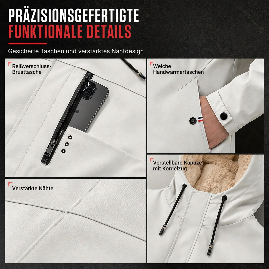 🥳 Über 90 % Wiederkaufrate! Herren-Mantel im American-Retro-Stil mit Plüschfutter – lockere Passform für Frühling & Herbst