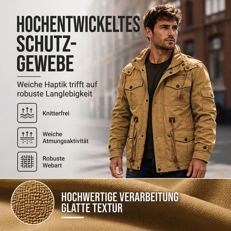 🎯 50% Rabatt + Gratis Versand! 🚚 Wärmende Winterjacke für Herren mit abnehmbarer Kapuze