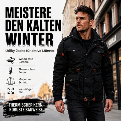 🎯 50% Rabatt + Gratis Versand! 🚚 Wärmende Winterjacke für Herren mit abnehmbarer Kapuze