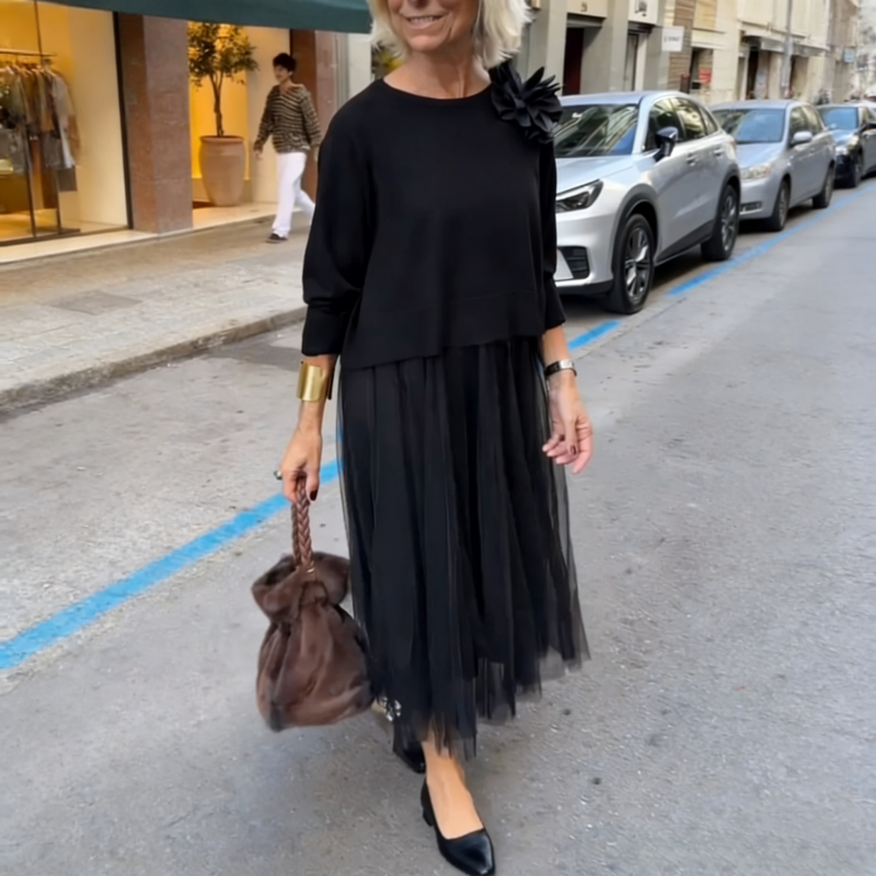 🙌 70% Wiederkaufquote🔥🔥Damen zweiteiliges Set: Langarm-Oberteil und ärmelloses Kleid