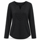 🔥Beliebtes Produkt ！✨Bohemische Damen-Bluse aus Spitze mit V-Ausschnitt, langen Ärmeln und lockerer Passform