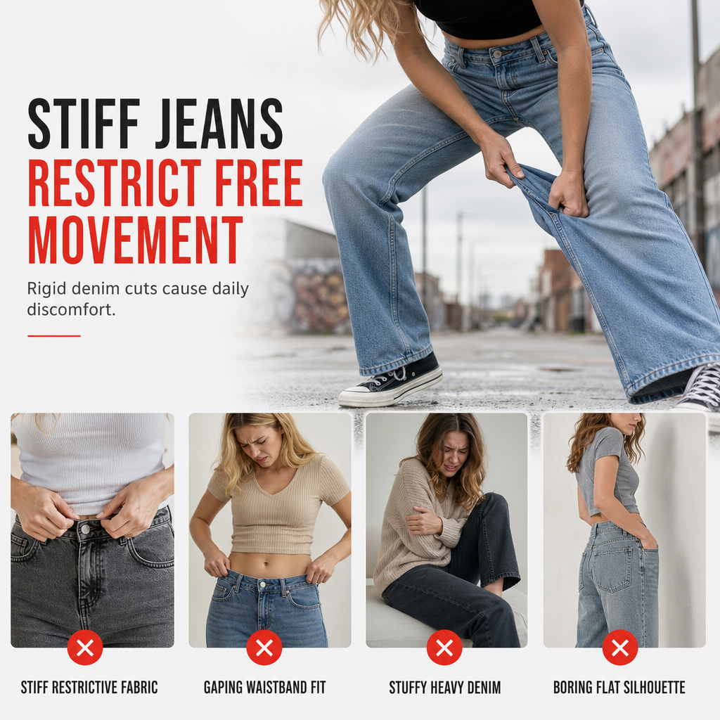 🔥 50% RABATT – nur heute! Damen High-Waist Jeans – ausgefranst & Wide-Leg, lässig & bequem