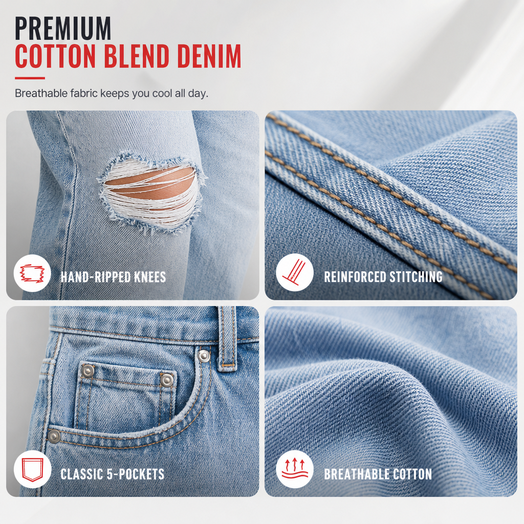 🔥 50% RABATT – nur heute! Damen High-Waist Jeans – ausgefranst & Wide-Leg, lässig & bequem