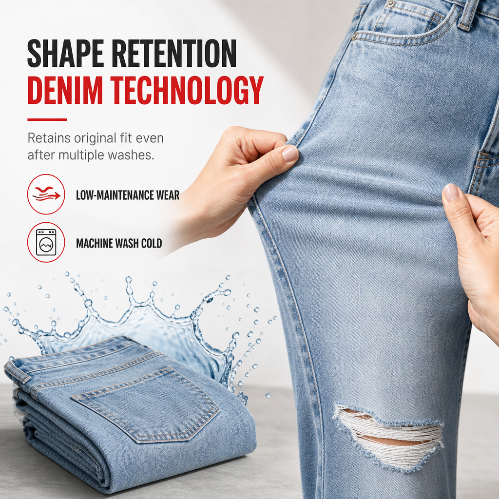 🔥 50% RABATT – nur heute! Damen High-Waist Jeans – ausgefranst & Wide-Leg, lässig & bequem