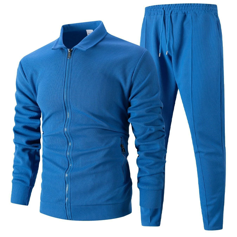 🔥Beliebtes Produkt ！✨Herren stilvolles 2-teiliges Set: Jacke mit Hemdkragen und Jogginghose