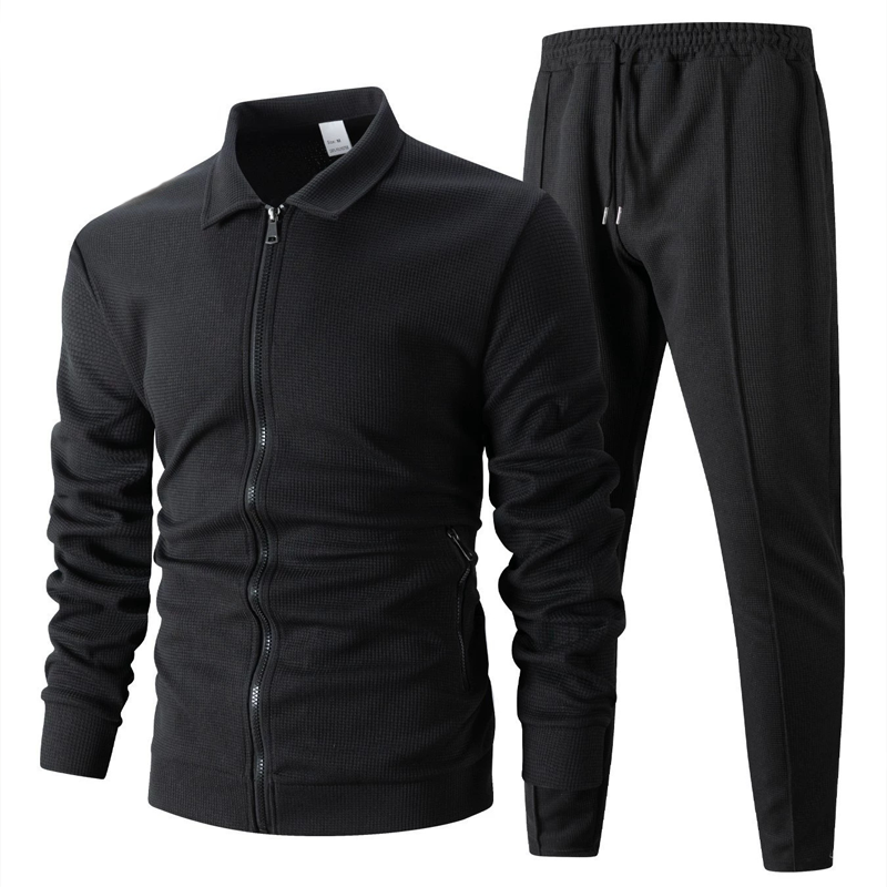 🔥Beliebtes Produkt ！✨Herren stilvolles 2-teiliges Set: Jacke mit Hemdkragen und Jogginghose