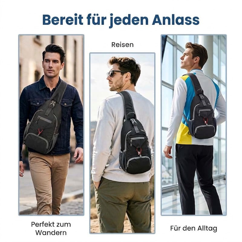 🎒 50% Rabatt | Smarte Organisation & kompakter Komfort – Herren Sling Bag