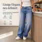🎁🎁Heute – 50%!👖🔥Mühelos schicke, locker sitzende Jeans mit weitem Bein